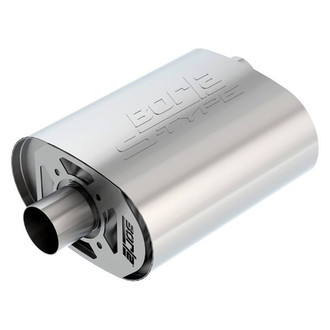 Borla® - S-Type™ Stainless Steel Oval Crate Gray Exhaust Muffler