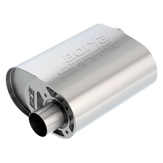 Borla® - S-Type™ Stainless Steel Oval Crate Gray Exhaust Muffler