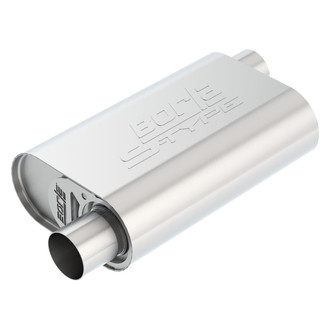 Borla® - S-Type™ Stainless Steel Oval Crate Gray Exhaust Muffler