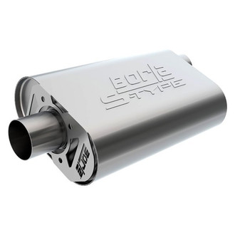 Borla® - S-Type™ Stainless Steel Oval Crate Gray Exhaust Muffler