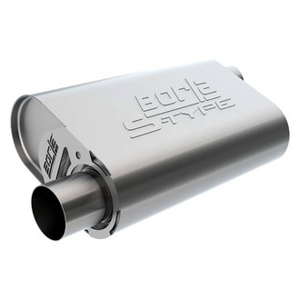 Borla® - S-Type™ Stainless Steel Oval Crate Gray Exhaust Muffler