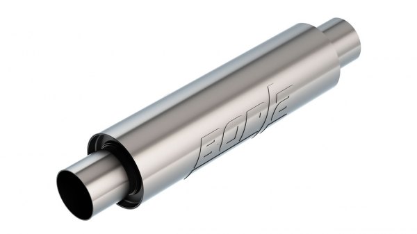 Borla® - Low Profile Stainless Steel Round Multi Core Racing Gray Exhaust Muffler