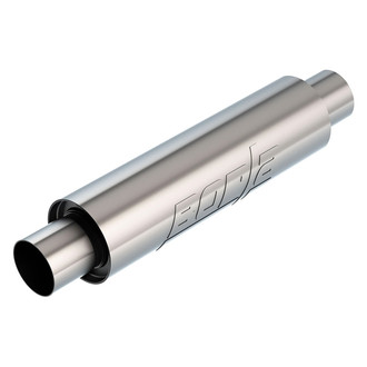 Borla® - Low Profile Stainless Steel Round Multi Core Racing Low Profile Gray Exhaust Muffler (2.5" Center ID, 2.5" Center OD, 16" Length)