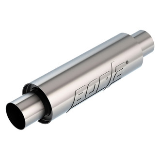 Borla® - Low Profile Stainless Steel Round Multi Core Racing Low Profile Gray Exhaust Muffler (2.5" Center ID, 2.5" Center OD, 16" Length)