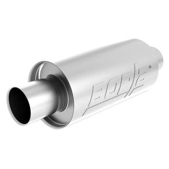 Borla® - S-Type™ Stainless Steel Round Unnotched Gray Exhaust Muffler (2.5" Center ID, 2.5" Center OD, 10" Length)