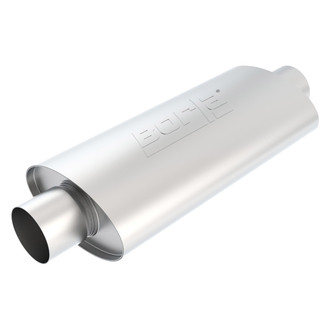 Borla® - XR-1™ Stainless Steel Oval Sportsman Racing Gray Exhaust Muffler (3" Center ID, 3" Center OD, 16" Length)