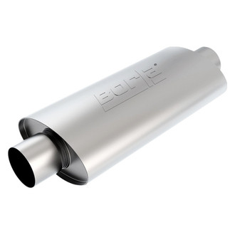 Borla® - XR-1™ Stainless Steel Oval Sportsman Racing Gray Exhaust Muffler (3.5" Center ID, 3.5" Center OD, 12" Length)