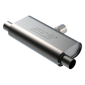 Borla® - Stainless Steel Oval Transverse T-Flow Design Exhaust Muffler (2.5" ID, 2.5" OD, 18" Length)