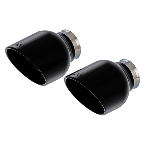 Borla® - 304 SS Round Black Chrome Exhaust Tips