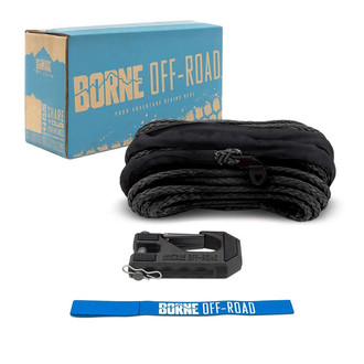Borne Off-Road® - Synthetic Winch Rope, Hook and Tether Strap