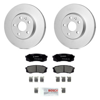 Bosch® - QuietCast™ Premium 1-Piece Brake Kit with Ceramic Brake Pads