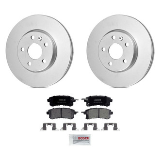 Bosch® - QuietCast™ Premium 1-Piece Brake Kit with Ceramic Brake Pads