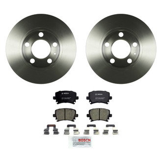 Bosch® - QuietCast™ Premium 1-Piece Brake Kit with Ceramic Brake Pads
