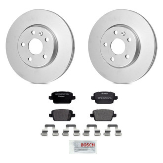 Bosch® - QuietCast™ Premium 1-Piece Brake Kit with Organic Brake Pads