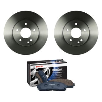 Bosch® - QuietCast™ Premium 1-Piece Brake Kit with Organic Brake Pads