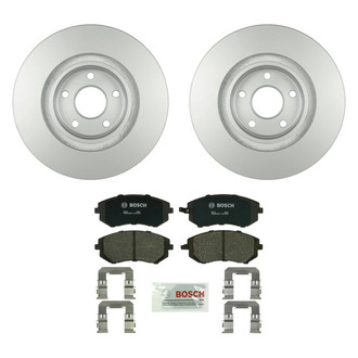 Bosch® - QuietCast™ Premium 1-Piece Brake Kit with Organic Brake Pads