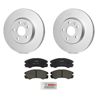 Bosch® - QuietCast™ Premium 1-Piece Brake Kit with Ceramic Brake Pads