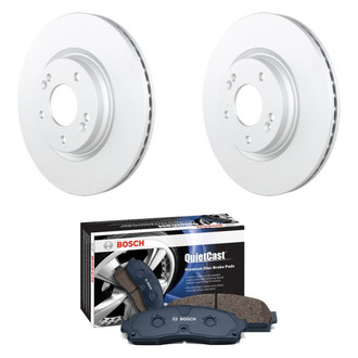 Bosch® - QuietCast™ Premium 1-Piece Brake Kit with Ceramic Brake Pads