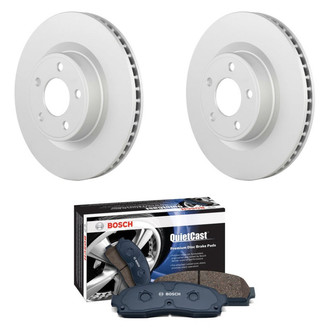 Bosch® - QuietCast™ Premium 1-Piece Brake Kit with Ceramic Brake Pads