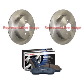 Bosch® - QuietCast™ Premium 1-Piece Brake Kit with Ceramic Brake Pads