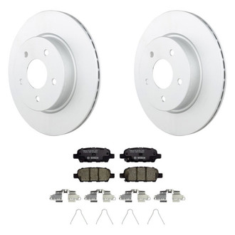 Bosch® - QuietCast™ Premium 1-Piece Brake Kit with Ceramic Brake Pads
