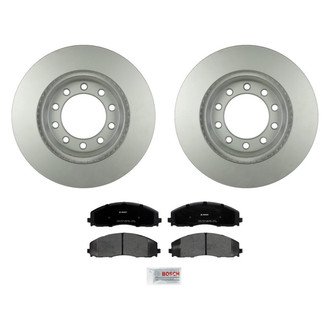 Bosch® - QuietCast™ Premium 1-Piece Brake Kit with Organic Brake Pads