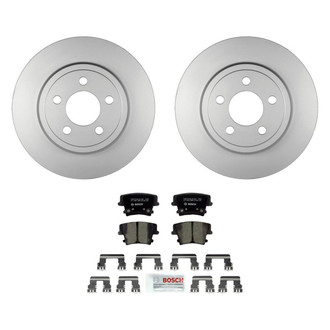 Bosch® - QuietCast™ Premium 1-Piece Brake Kit with Ceramic Brake Pads