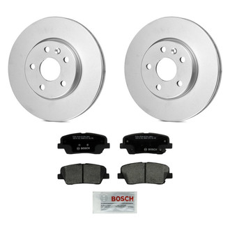 Bosch® - QuietCast™ Premium 1-Piece Brake Kit with Ceramic Brake Pads