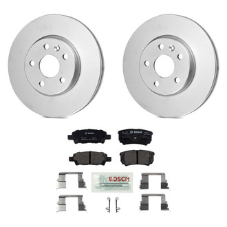 Bosch® - QuietCast™ Premium 1-Piece Brake Kit with Ceramic Brake Pads