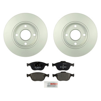 Bosch® - QuietCast™ Premium 1-Piece Brake Kit with Organic Brake Pads