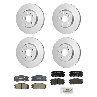 Bosch® - QuietCast™ Premium 1-Piece Brake Kit with Ceramic Brake Pads