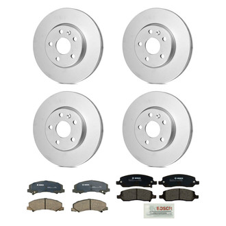 Bosch® - QuietCast™ Premium 1-Piece Brake Kit with Ceramic Brake Pads