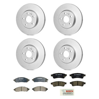 Bosch® - QuietCast™ Premium 1-Piece Brake Kit with Ceramic Brake Pads
