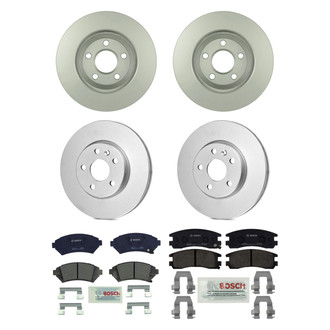 Bosch® - QuietCast™ Premium 1-Piece Brake Kit with Ceramic Brake Pads