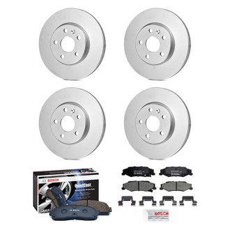 Bosch® - QuietCast™ Premium 1-Piece Brake Kit with Ceramic Brake Pads