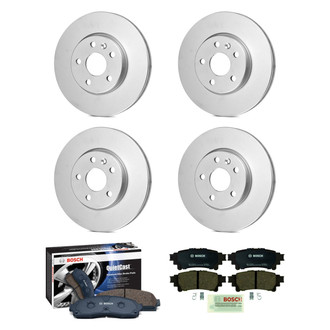 Bosch® - QuietCast™ Premium 1-Piece Brake Kit with Ceramic Brake Pads
