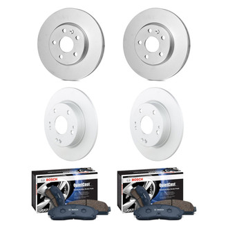Bosch® - QuietCast™ Premium 1-Piece Brake Kit with Ceramic Brake Pads