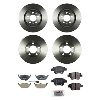 Bosch® - QuietCast™ Premium Front and Rear Brake Kit with Organic Pads