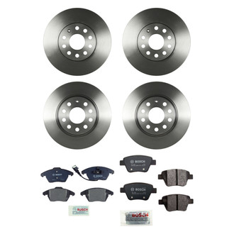 Bosch® - QuietCast™ Premium Front and Rear Brake Kit with Organic Pads