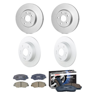 Bosch® - QuietCast™ Premium 1-Piece Brake Kit with Ceramic Brake Pads