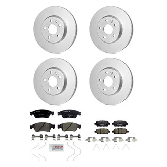 Bosch® - QuietCast™ Premium 1-Piece Brake Kit with Ceramic Brake Pads