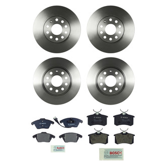 Bosch® - QuietCast™ Premium Front and Rear Brake Kit with Organic Pads