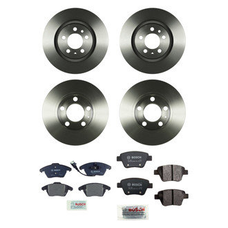 Bosch® - QuietCast™ Premium Front and Rear Brake Kit with Organic Pads