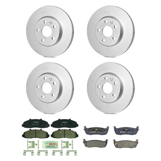 Bosch® - QuietCast™ Premium 1-Piece Brake Kit with Organic Brake Pads