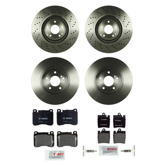 Bosch® - QuietCast™ Premium 1-Piece Brake Kit with Organic Brake Pads