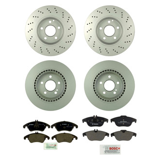 Bosch® - QuietCast™ Premium Front and Rear Brake Kit with Organic Pads