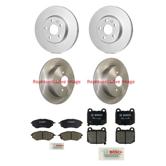 Bosch® - QuietCast™ Premium 1-Piece Brake Kit with Organic Brake Pads