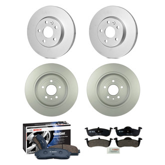 Bosch® - QuietCast™ Premium 1-Piece Brake Kit with Organic Brake Pads