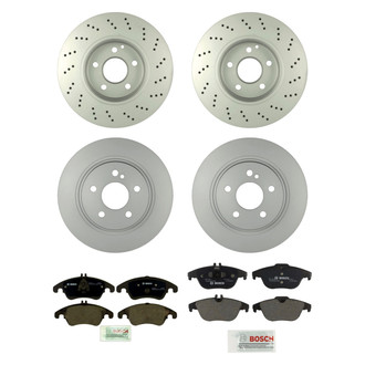 Bosch® - QuietCast™ Premium Front and Rear Brake Kit with Organic Pads