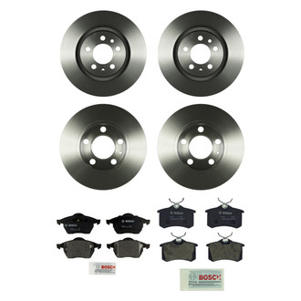 Bosch® - QuietCast™ Premium Front and Rear Brake Kit with Organic Pads